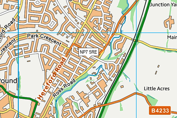 NP7 5RE map - OS VectorMap District (Ordnance Survey) NP7 5RE map - OS VectorMap District (Ordnance Survey)