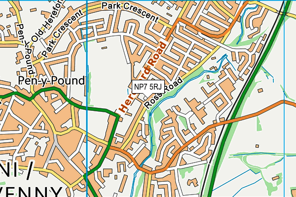 NP7 5RJ map - OS VectorMap District (Ordnance Survey) NP7 5RJ map - OS VectorMap District (Ordnance Survey)