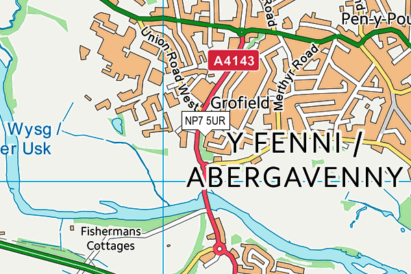 NP7 5UR map - OS VectorMap District (Ordnance Survey) NP7 5UR map - OS VectorMap District (Ordnance Survey)