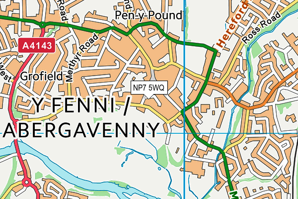 NP7 5WQ map - OS VectorMap District (Ordnance Survey) NP7 5WQ map - OS VectorMap District (Ordnance Survey)
