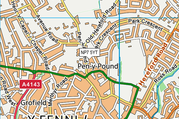 NP7 5YT map - OS VectorMap District (Ordnance Survey) NP7 5YT map - OS VectorMap District (Ordnance Survey)