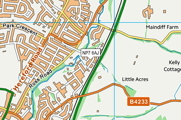 NP7 6AJ map - OS VectorMap District (Ordnance Survey) NP7 6AJ map - OS VectorMap District (Ordnance Survey)