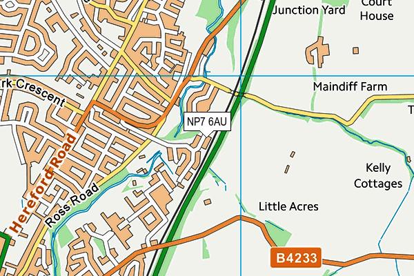 NP7 6AU map - OS VectorMap District (Ordnance Survey) NP7 6AU map - OS VectorMap District (Ordnance Survey)