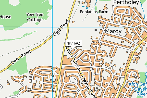 NP7 6AZ map - OS VectorMap District (Ordnance Survey) NP7 6AZ map - OS VectorMap District (Ordnance Survey)