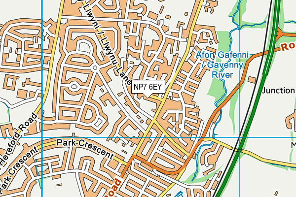 NP7 6EY map - OS VectorMap District (Ordnance Survey) NP7 6EY map - OS VectorMap District (Ordnance Survey)