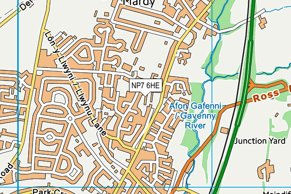 NP7 6HE map - OS VectorMap District (Ordnance Survey) NP7 6HE map - OS VectorMap District (Ordnance Survey)
