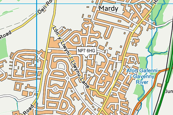 NP7 6HG map - OS VectorMap District (Ordnance Survey) NP7 6HG map - OS VectorMap District (Ordnance Survey)