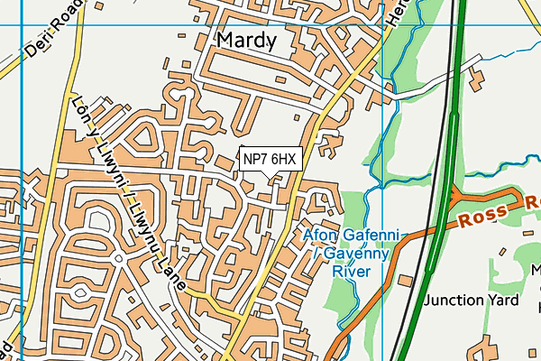 NP7 6HX map - OS VectorMap District (Ordnance Survey) NP7 6HX map - OS VectorMap District (Ordnance Survey)