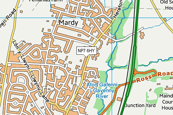 NP7 6HY map - OS VectorMap District (Ordnance Survey) NP7 6HY map - OS VectorMap District (Ordnance Survey)