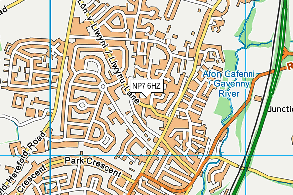 NP7 6HZ map - OS VectorMap District (Ordnance Survey) NP7 6HZ map - OS VectorMap District (Ordnance Survey)