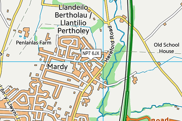 NP7 6JX map - OS VectorMap District (Ordnance Survey) NP7 6JX map - OS VectorMap District (Ordnance Survey)