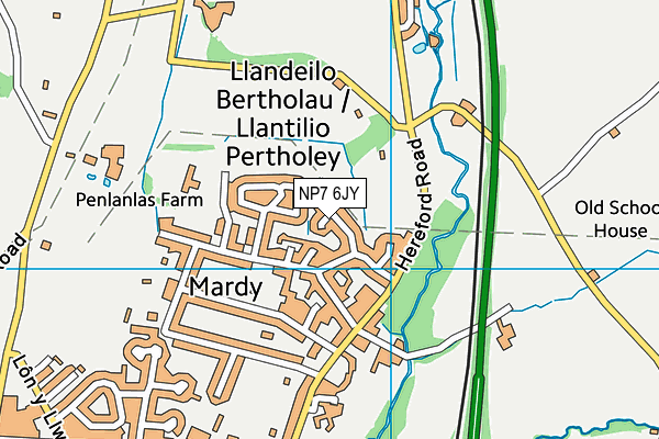 NP7 6JY map - OS VectorMap District (Ordnance Survey) NP7 6JY map - OS VectorMap District (Ordnance Survey)
