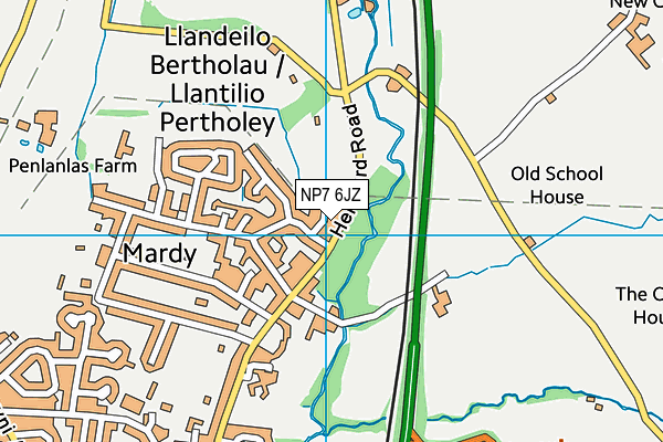 NP7 6JZ map - OS VectorMap District (Ordnance Survey) NP7 6JZ map - OS VectorMap District (Ordnance Survey)