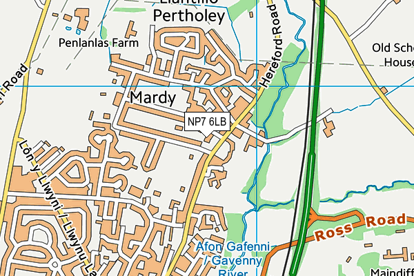 NP7 6LB map - OS VectorMap District (Ordnance Survey) NP7 6LB map - OS VectorMap District (Ordnance Survey)