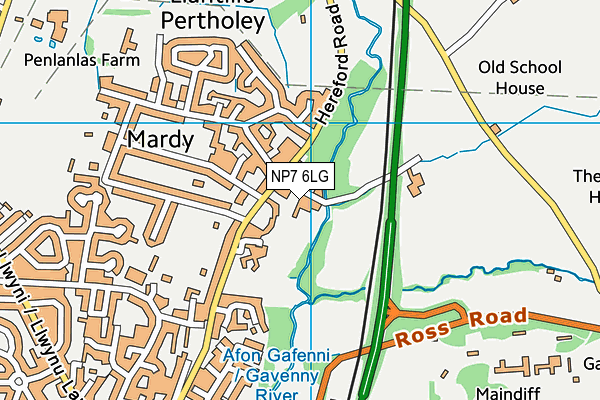 NP7 6LG map - OS VectorMap District (Ordnance Survey)