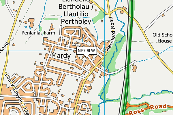 NP7 6LW map - OS VectorMap District (Ordnance Survey) NP7 6LW map - OS VectorMap District (Ordnance Survey)