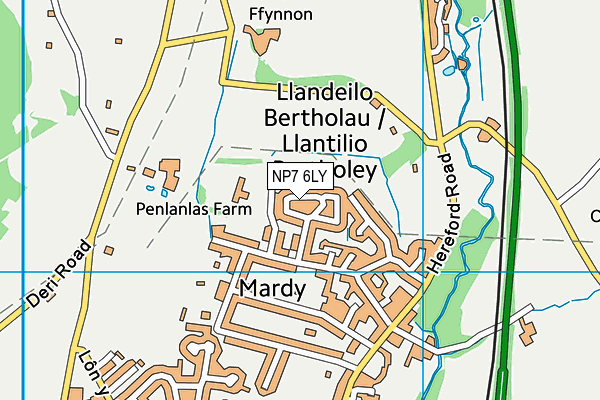 NP7 6LY map - OS VectorMap District (Ordnance Survey) NP7 6LY map - OS VectorMap District (Ordnance Survey)
