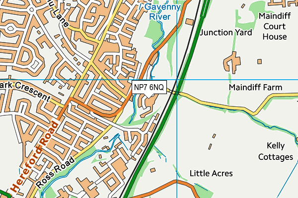 NP7 6NQ map - OS VectorMap District (Ordnance Survey) NP7 6NQ map - OS VectorMap District (Ordnance Survey)