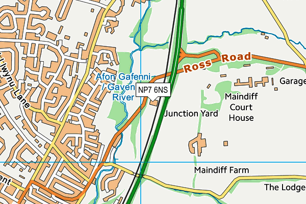 NP7 6NS map - OS VectorMap District (Ordnance Survey) NP7 6NS map - OS VectorMap District (Ordnance Survey)