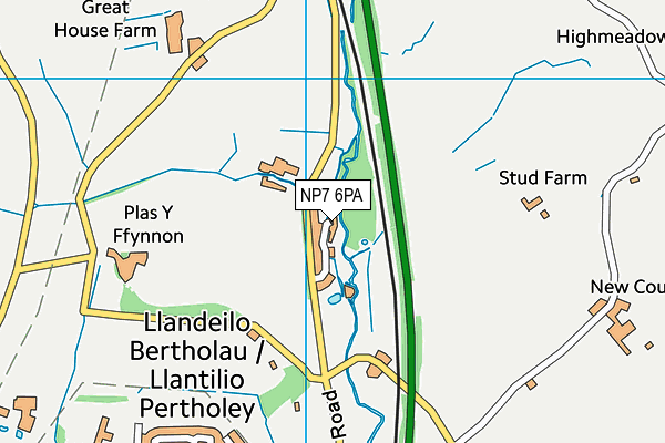 NP7 6PA map - OS VectorMap District (Ordnance Survey) NP7 6PA map - OS VectorMap District (Ordnance Survey)