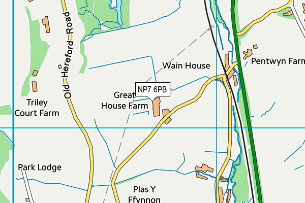 NP7 6PB map - OS VectorMap District (Ordnance Survey) NP7 6PB map - OS VectorMap District (Ordnance Survey)