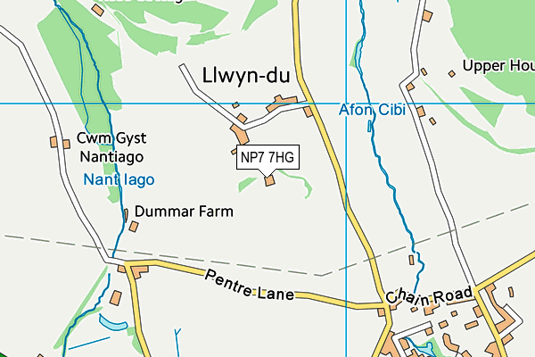 NP7 7HG map - OS VectorMap District (Ordnance Survey) NP7 7HG map - OS VectorMap District (Ordnance Survey)