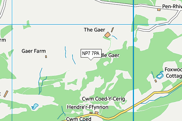 NP7 7PA map - OS VectorMap District (Ordnance Survey) NP7 7PA map - OS VectorMap District (Ordnance Survey)