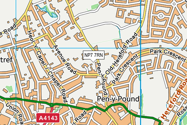 NP7 7RN map - OS VectorMap District (Ordnance Survey) NP7 7RN map - OS VectorMap District (Ordnance Survey)