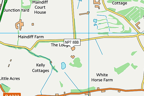 NP7 8BB map - OS VectorMap District (Ordnance Survey) NP7 8BB map - OS VectorMap District (Ordnance Survey)