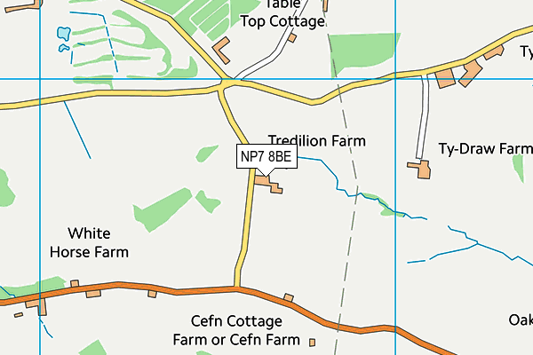 NP7 8BE map - OS VectorMap District (Ordnance Survey) NP7 8BE map - OS VectorMap District (Ordnance Survey)