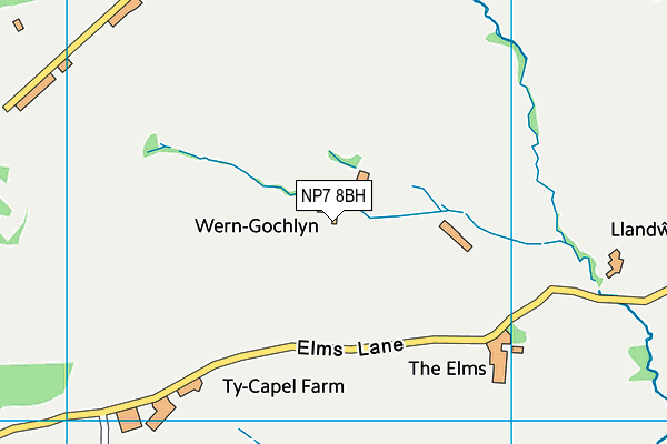 NP7 8BH map - OS VectorMap District (Ordnance Survey) NP7 8BH map - OS VectorMap District (Ordnance Survey)