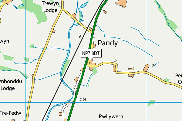 NP7 8DT map - OS VectorMap District (Ordnance Survey) NP7 8DT map - OS VectorMap District (Ordnance Survey)
