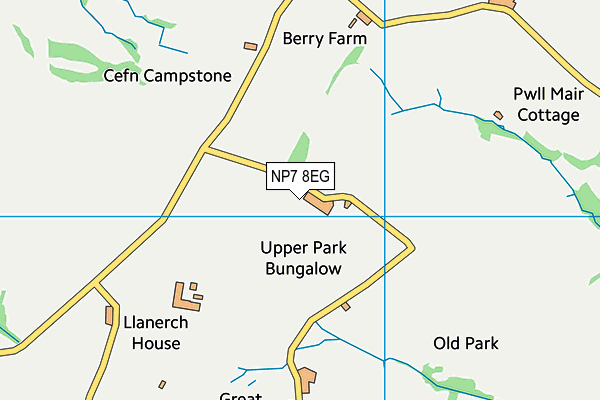 NP7 8EG map - OS VectorMap District (Ordnance Survey) NP7 8EG map - OS VectorMap District (Ordnance Survey)