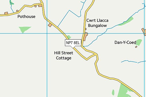 NP7 8EL map - OS VectorMap District (Ordnance Survey) NP7 8EL map - OS VectorMap District (Ordnance Survey)