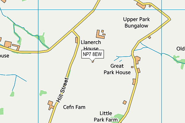NP7 8EW map - OS VectorMap District (Ordnance Survey) NP7 8EW map - OS VectorMap District (Ordnance Survey)