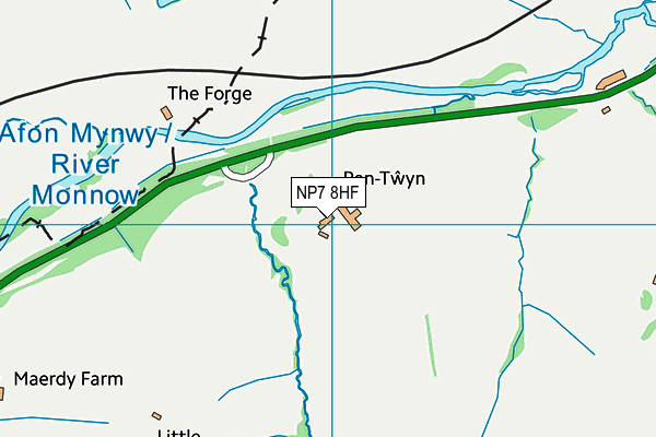 NP7 8HF map - OS VectorMap District (Ordnance Survey) NP7 8HF map - OS VectorMap District (Ordnance Survey)