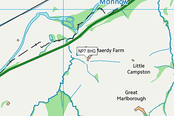NP7 8HG map - OS VectorMap District (Ordnance Survey) NP7 8HG map - OS VectorMap District (Ordnance Survey)
