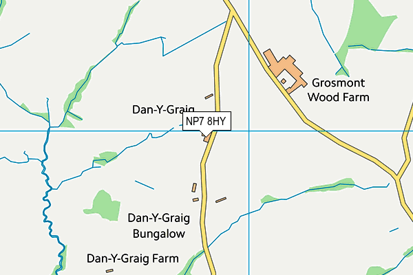 NP7 8HY map - OS VectorMap District (Ordnance Survey) NP7 8HY map - OS VectorMap District (Ordnance Survey)