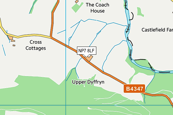 NP7 8LF map - OS VectorMap District (Ordnance Survey) NP7 8LF map - OS VectorMap District (Ordnance Survey)