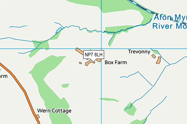 NP7 8LH map - OS VectorMap District (Ordnance Survey) NP7 8LH map - OS VectorMap District (Ordnance Survey)