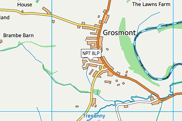 NP7 8LP map - OS VectorMap District (Ordnance Survey) NP7 8LP map - OS VectorMap District (Ordnance Survey)