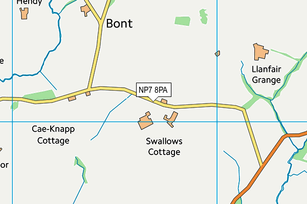 NP7 8PA map - OS VectorMap District (Ordnance Survey) NP7 8PA map - OS VectorMap District (Ordnance Survey)