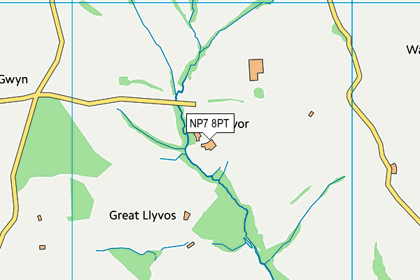 NP7 8PT map - OS VectorMap District (Ordnance Survey) NP7 8PT map - OS VectorMap District (Ordnance Survey)