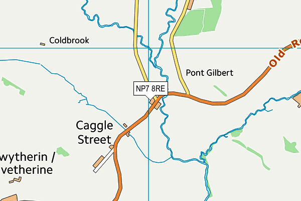 NP7 8RE map - OS VectorMap District (Ordnance Survey) NP7 8RE map - OS VectorMap District (Ordnance Survey)