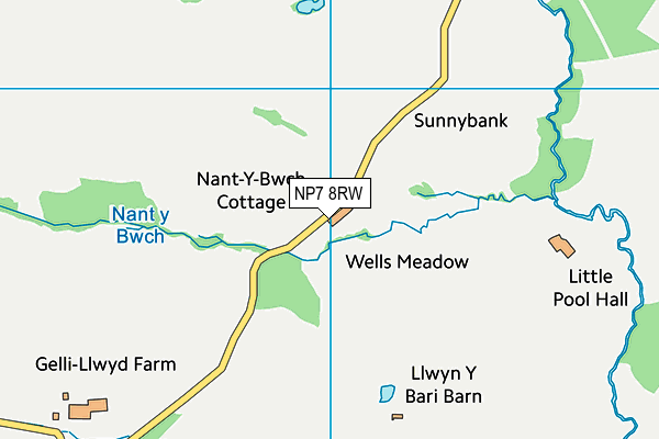 NP7 8RW map - OS VectorMap District (Ordnance Survey) NP7 8RW map - OS VectorMap District (Ordnance Survey)