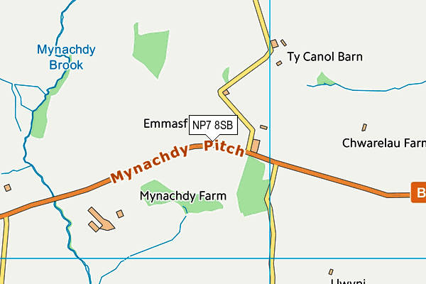 NP7 8SB map - OS VectorMap District (Ordnance Survey)