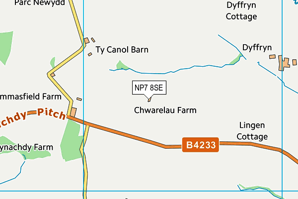 NP7 8SE map - OS VectorMap District (Ordnance Survey) NP7 8SE map - OS VectorMap District (Ordnance Survey)