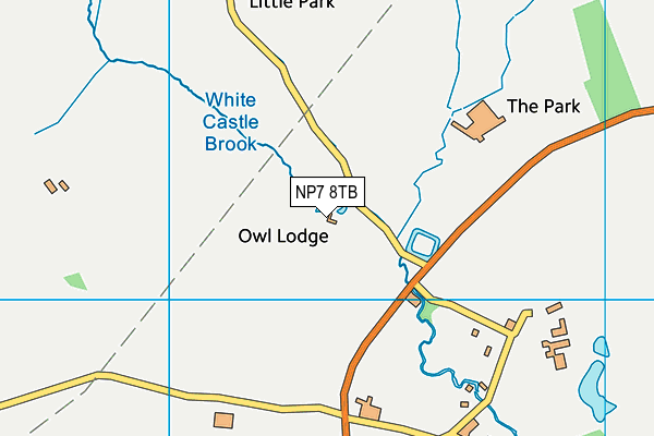 NP7 8TB map - OS VectorMap District (Ordnance Survey) NP7 8TB map - OS VectorMap District (Ordnance Survey)