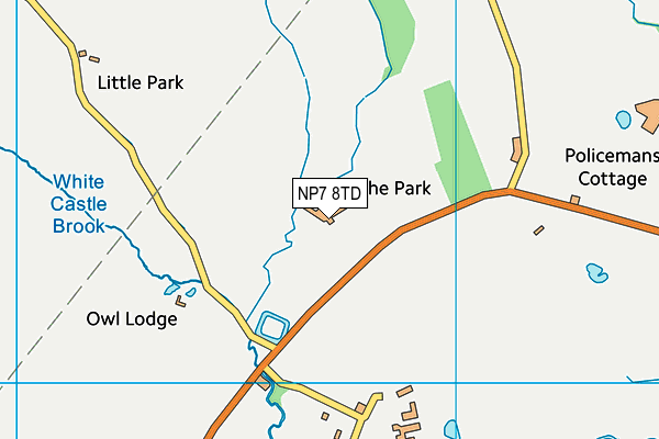 NP7 8TD map - OS VectorMap District (Ordnance Survey) NP7 8TD map - OS VectorMap District (Ordnance Survey)