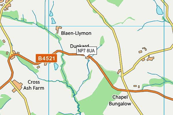 NP7 8UA map - OS VectorMap District (Ordnance Survey)